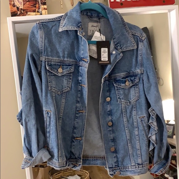 frill denim jacket